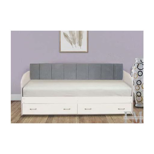 Кровать-софа с ящиками с мягкой спинкой